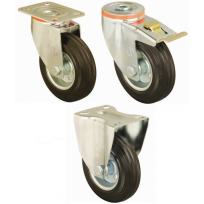 Black Rubber Castors